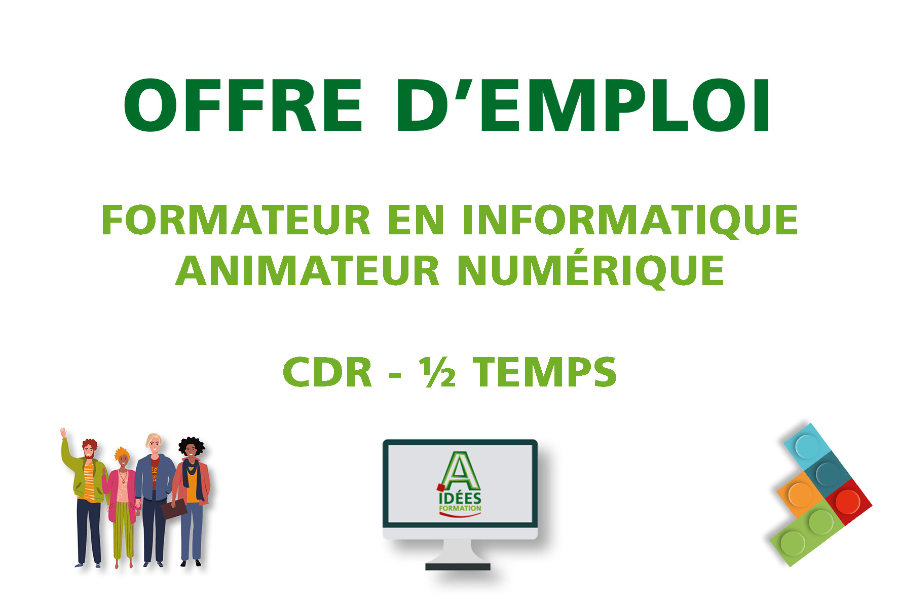 OFFRE D'EMPLOI : Formateur en Informatique (CDR)